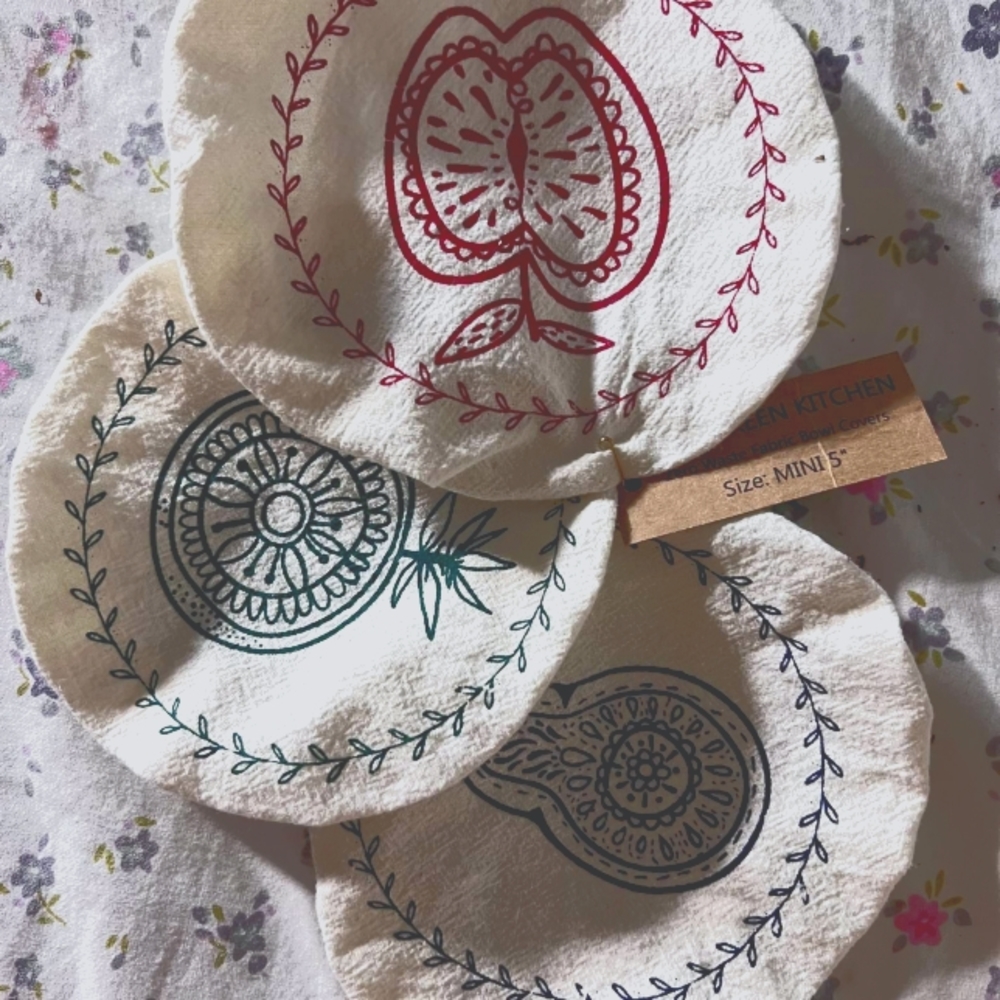 Reusable bowl fabric covers 5"